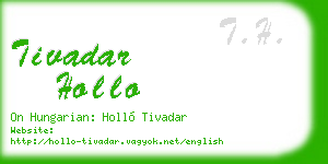 tivadar hollo business card