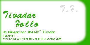 tivadar hollo business card